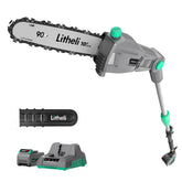 LiTHELi front view of pole saw showing compact design and ready-to-use benefit