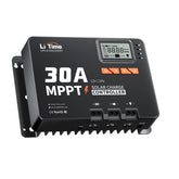 LiTime front panel showing controls and benefit of easy system monitoring
