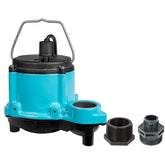 Little Giant front view of pump showing compact inlet and discharge for easy installation