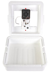 Little Giant front view showing incubator exterior and capacity benefit