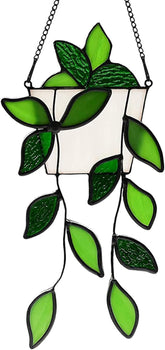 LittleVoleSherry front view showing green plant stained glass and bright color benefits