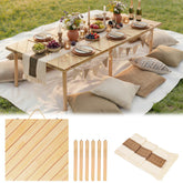 LITURTOO front view fully open showing roomy tabletop and stable legs benefit portability