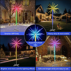 LiuZpatial firework light lit at night showing vibrant, programmable display