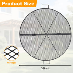 LLARGUEST grate positioned on fire pit showing even heat exposure and outdoor use
