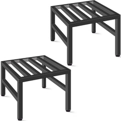 LLAXERGU front view of two metal plant stands showing sturdy design and balanced display