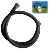 LLWAN front view of 10ft pool hose showing threaded collars and benefit of quick connection