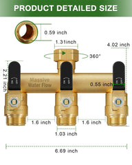 LNEZCDB closeup of extra-long valve handle for easier grip and control