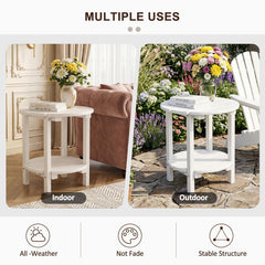 LOENIY table beside Adirondack chair demonstrating correct scale and seating convenience