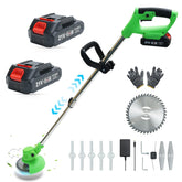 LOFINKU front view of cordless trimmer showcasing lightweight design and guard