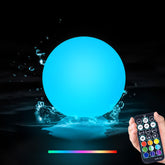 LOFTEK front view of floating globe showing shape and soft glow for ambiance