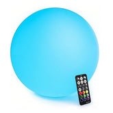 LOFTEK front view of the 16-inch floating pool light showing bright colors and ambiance