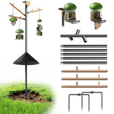 LO NA LOVE NATURE front view of assembled pole showing stable mounting