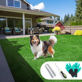 LOOBANI front view of 6x10 turf roll showing neat, green appearance and easy installation