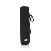 Looftlighter front view case standing upright shows clean protection and easy storage