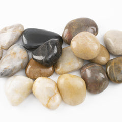 LOOIOOJ river rocks lining aquarium floor enhancing appearance and stability