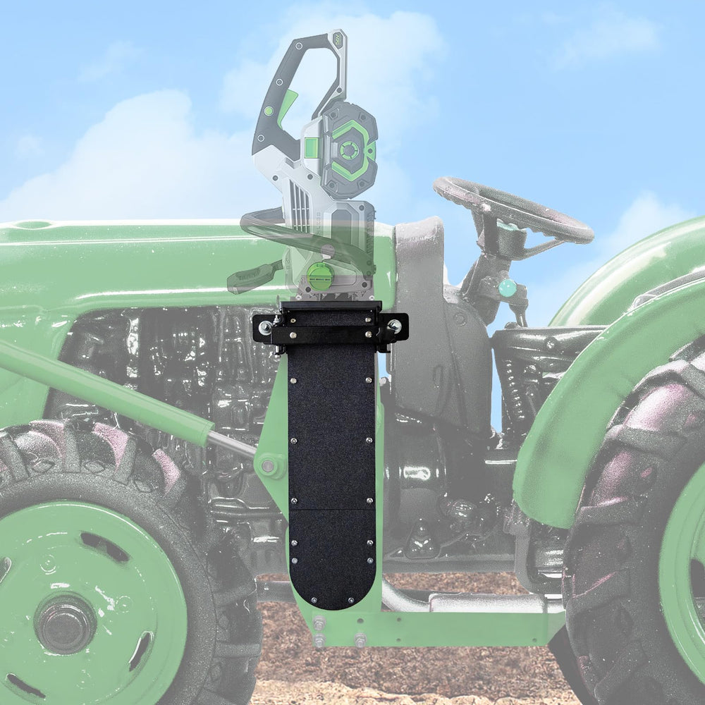 LookFox front view of chainsaw holder showing secure mount and strength