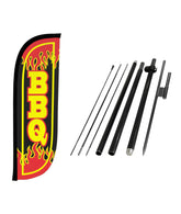 LookOurWay feather flag front view showing bold branding and improved visibility