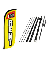 LookOurWay front view of flag showing bold 'For Rent' visibility