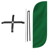 LookOurWay flag front view showing bold dark green color and clear visibility