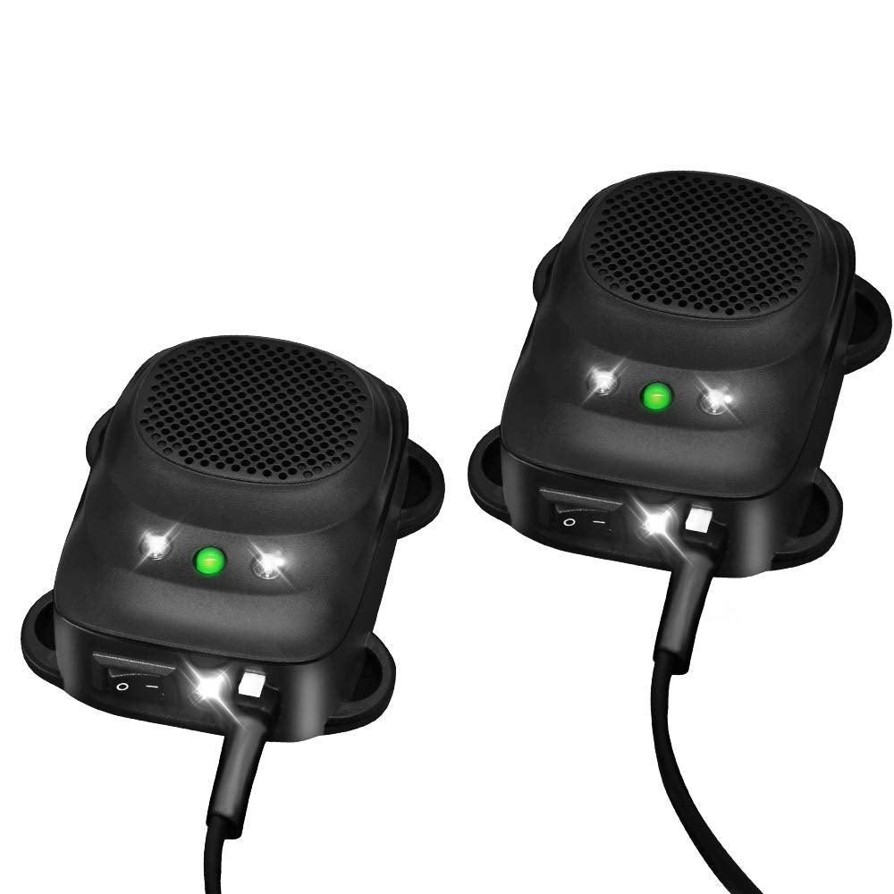 Loraffe front view of repeller showing compact housing and mounting benefit