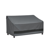loriano front view of covered loveseat showing full protection and neat fit