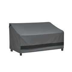 loriano front view of covered three-seat patio sofa showing full protection and tidy look