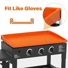 LotFancy side wall fit illustrating coverage of griddle edges and protection