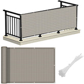 LOVE STORY front view of full beige-grey privacy panel showing coverage benefit