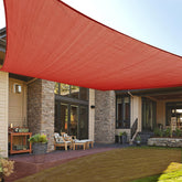 LOVE STORY front view of 20x20 rectangle sail showing full coverage and color