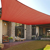 LOVE STORY vista frontal de la vela rectangular mostrando cobertura y color terra red