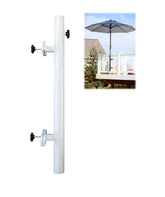 LOVE YOUR DECK front view mounted on railing showing compact footprint and space savings