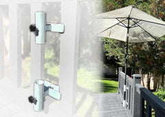 LOVE YOUR DECK front view mounted on railing showing space-saving benefit