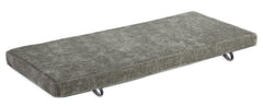 Loveboat front view bench cushion showing greybrown color and neat edges for instant comfort