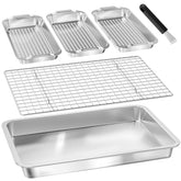 Loyala large grill pan front view showing sturdy construction and even cooking benefit