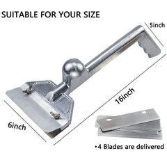 LRui scraper side profile highlighting lightweight aluminum body and balance