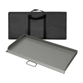LS'BABQ front view showing full 16x38 griddle and fit benefits