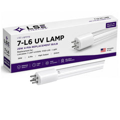 LSE Lighting front view of 7-L6 bulb showing full length and form for easy replacement
