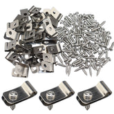 LSGCQ front packaging displaying 400 stainless steel wire clips, convenient supply