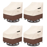 LSongSKY front view of four beige brown covers showing neat fit and protection