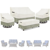LSongSKY front view showing full 4-piece set protecting patio furniture