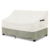 LSongSKY front-facing cover protecting three-seat patio sofa, keeps furniture dry