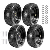 LTNICER front view assembled wheel showing durable solid tire benefit