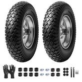 LTNICER front view wheel assembly showing tire and rim, clear replacement benefit