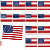 Luces front view of 8x12 inch flag showing bold stars and stripes benefit: clear patriotic display