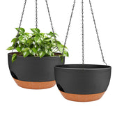 lucieblessdesign front view of 12-inch hanging planter showing clean silhouette and space