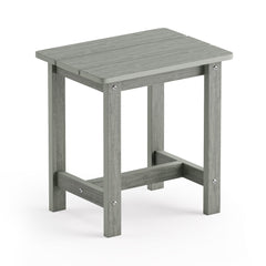LUE BONA front view gray side table showing compact weather-resistant design