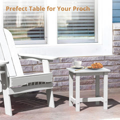 LUE BONA top surface holding drinks and snacks showing stable, easy-clean tabletop