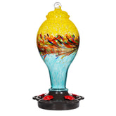 LUJII front view showing colorful hand blown glass and leakproof design