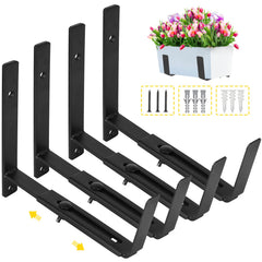 LukLoy front view of four black brackets showing compact pack and mounting layout