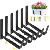 LukLoy front view of six black brackets showing compact packaged design and easy storage